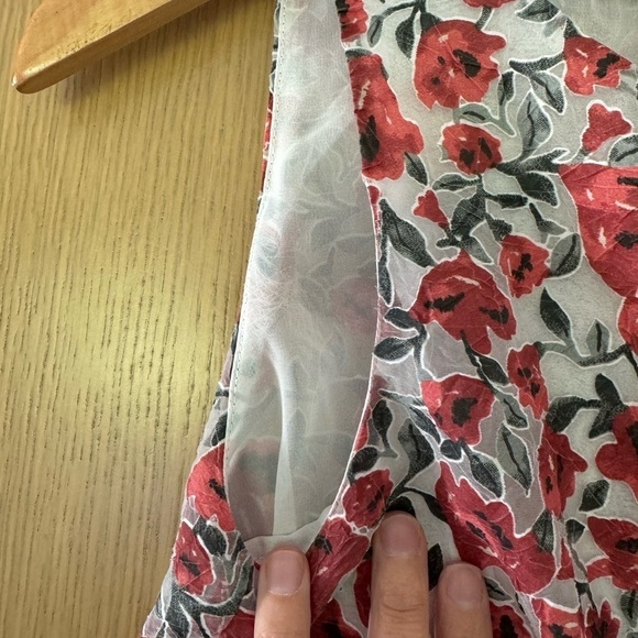 Zara Basic Sleeveless Pullover Floral Peplum Top / Lined / XSmall - Picture 4 of 12